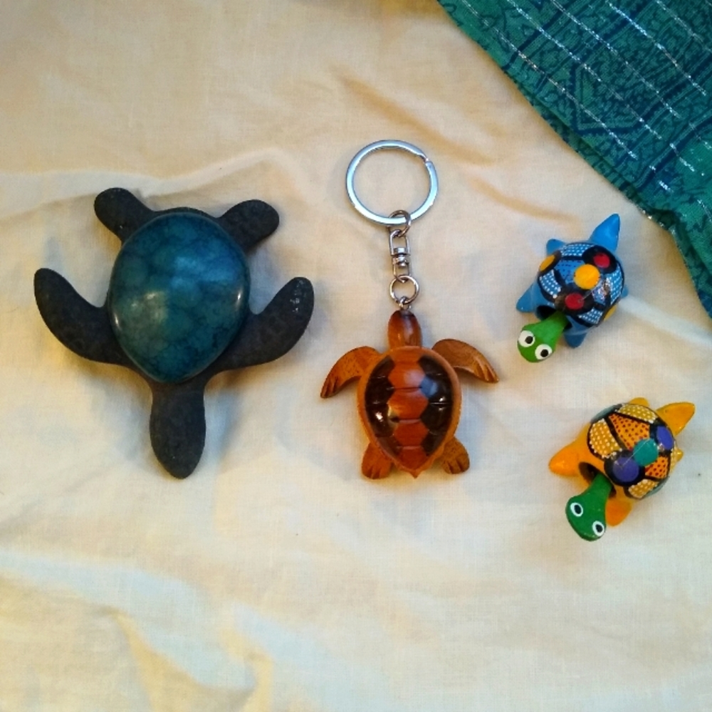 Set of 4 wooden turtles 🐢🐢🐢🐢
